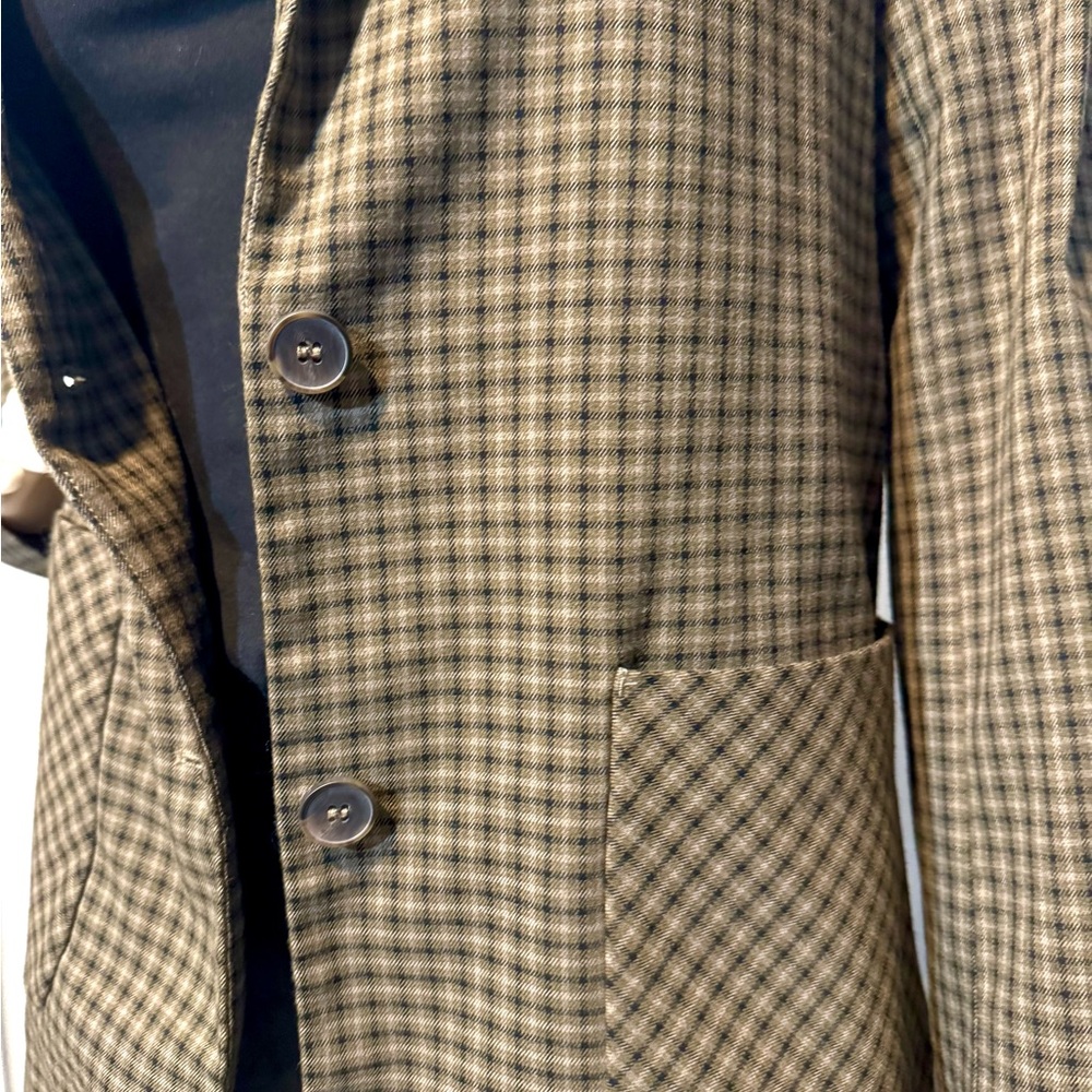 OAK + FORT Brown Plaid Blazer - Picture 4 of 8